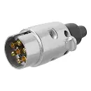 7-pin metal connector with screw connection