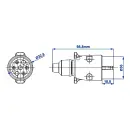 7-pin metal connector with screw connection