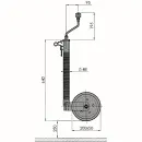 ALKO support wheel 300 kg solid rubber wheel 200x50 steel rim & anti-slip protection