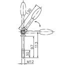 T-handle for clamp with joint, tube Ø 60 mm