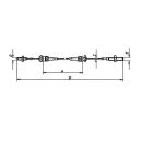 AL-KO Bowden cables for removable + height-adjustable AE HL 700 mm / GL 1000 mm, C 8 mm, E M12 right, D M12 left