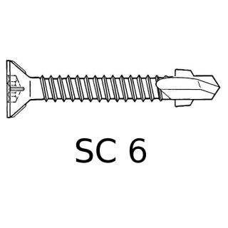 Torx special drilling screws galvanized SC6 44-12-U 6.3 x 60