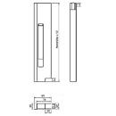 Aluminum lock with stop 400 mm height, left