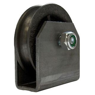 Wire rope pulley with weld-on bracket, pulley Ø 80 mm