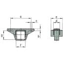 AL-KO support frame for clamping F / G: 100 x 160, A200 B25 C17 D60 E120