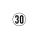 Speed sign plastic 30 km / h