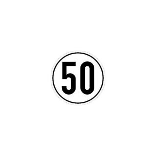 Speed sign plastic 50 km / h
