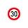 Speed sign PVC film red / white 30 km / h