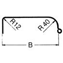 Single axle fender profile 12/40 B150 R280 L910 S560 H295