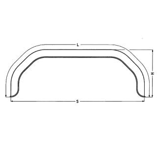 Double axle mudguard profile 12/40 B240 L1910 S1500 H380