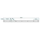 Lashing rail aluminum cut to size, drilled 610 x 30 x 11