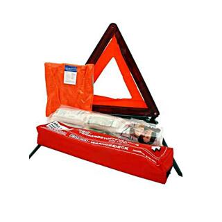 First aid kit red 3-part incl. Warning triangle & warning vest
