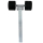 Fixed support square tube 2 wobble rollers 40 x 40 x 400 mm
