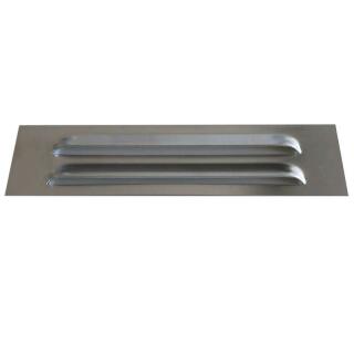 Gill vent, bright aluminum, 200 x 50 mm