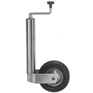 Support wheel, support load 250 kg, galvanized, Ø 60 mm tube