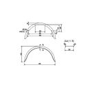 De Haan - mudguard for single-axle vehicles HR 2280, H 2213/12, W 220 / S 800 mm