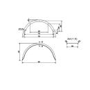 De Haan - mudguard for single-axle vehicles HR 2886, H 2814/12, W 280 / S 860 mm