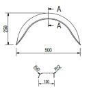 De Haan - mudguard for single-axle models HR 1850, H 1808/12, W 180 / S 500 mm
