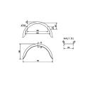 De Haan - Mudguard for single-axle models HR 2475, H 2412/12, W 240 / S 750 mm